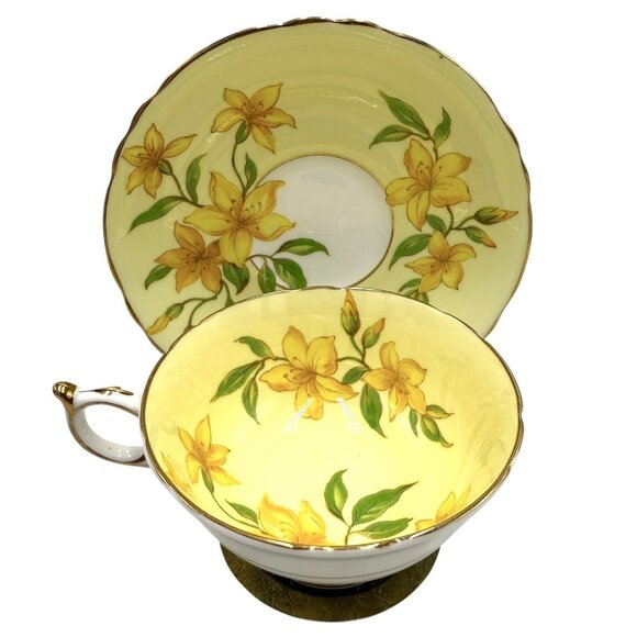 PARAGON Other - Paragon Double Warrent Yellow Forsythia Flowers Floral Tea Cup & Saucer